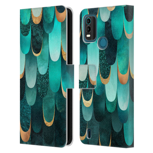 Elisabeth Fredriksson Sparkles Turquoise Leather Book Wallet Case Cover For Nokia G11 Plus