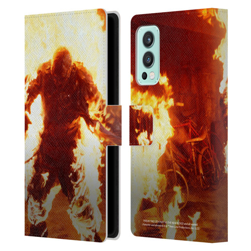 Friday the 13th Part VII The New Blood Graphics Jason Voorhees On Fire Leather Book Wallet Case Cover For OnePlus Nord 2 5G