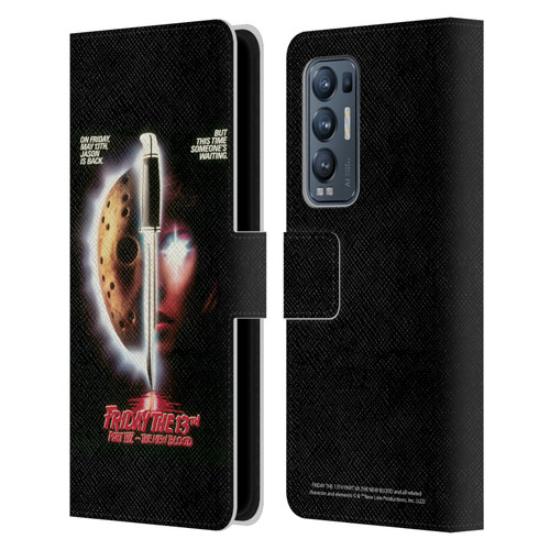 Friday the 13th Part VII The New Blood Graphics Key Art Leather Book Wallet Case Cover For OPPO Find X3 Neo / Reno5 Pro+ 5G
