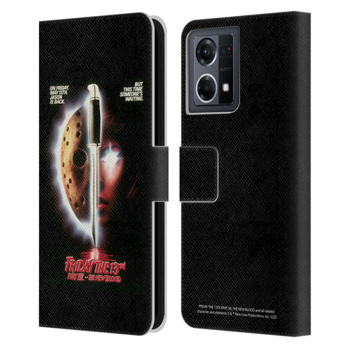 Friday the 13th Part VII The New Blood Graphics Key Art Leather Book Wallet Case Cover For OPPO Reno8 4G