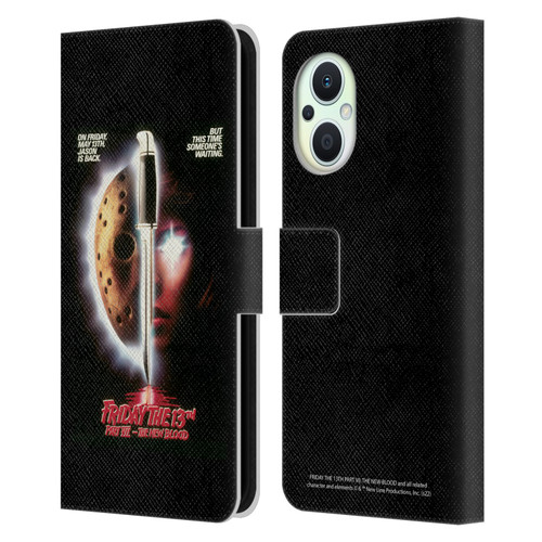 Friday the 13th Part VII The New Blood Graphics Key Art Leather Book Wallet Case Cover For OPPO Reno8 Lite