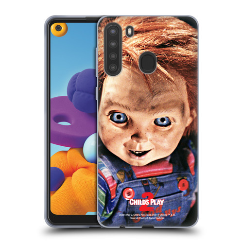 Child's Play II Key Art Doll Stare Soft Gel Case for Samsung Galaxy A21 (2020)