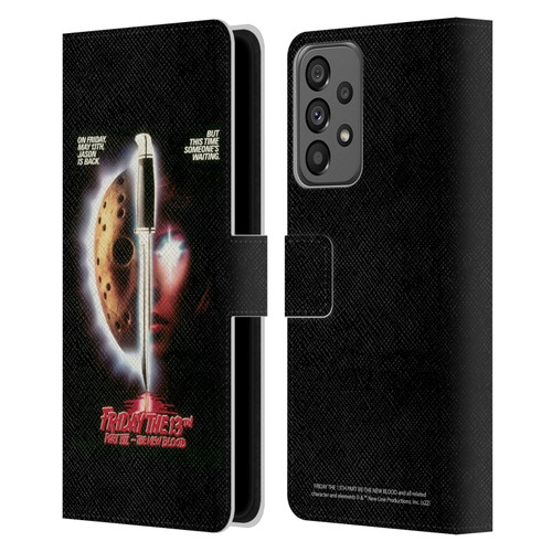 Friday the 13th Part VII The New Blood Graphics Key Art Leather Book Wallet Case Cover For Samsung Galaxy A73 5G (2022)