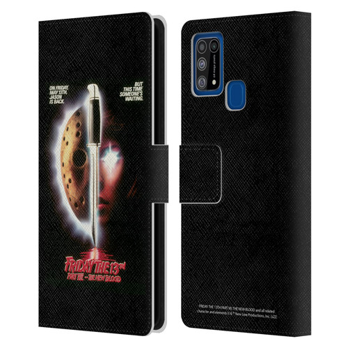 Friday the 13th Part VII The New Blood Graphics Key Art Leather Book Wallet Case Cover For Samsung Galaxy M31 (2020)
