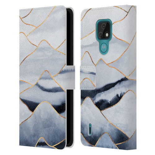 Elisabeth Fredriksson Sparkles Mountains Leather Book Wallet Case Cover For Motorola Moto E7