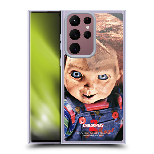 Child's Play II Key Art Doll Stare Soft Gel Case for Samsung Galaxy S22 Ultra 5G