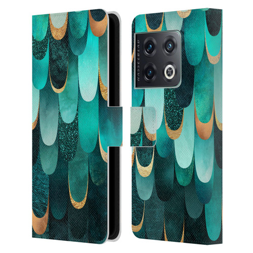 Elisabeth Fredriksson Sparkles Turquoise Leather Book Wallet Case Cover For OnePlus 10 Pro