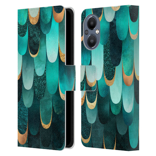 Elisabeth Fredriksson Sparkles Turquoise Leather Book Wallet Case Cover For OnePlus Nord N20 5G