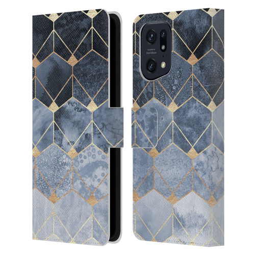 Elisabeth Fredriksson Sparkles Hexagons And Diamonds Leather Book Wallet Case Cover For OPPO Find X5