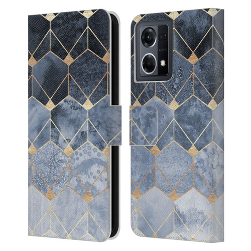 Elisabeth Fredriksson Sparkles Hexagons And Diamonds Leather Book Wallet Case Cover For OPPO Reno8 4G