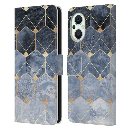 Elisabeth Fredriksson Sparkles Hexagons And Diamonds Leather Book Wallet Case Cover For OPPO Reno8 Lite