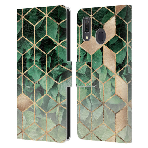 Elisabeth Fredriksson Sparkles Leaves And Cubes Leather Book Wallet Case Cover For Samsung Galaxy A33 5G (2022)