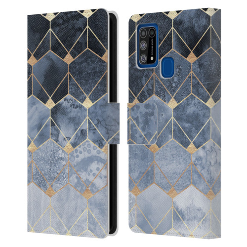 Elisabeth Fredriksson Sparkles Hexagons And Diamonds Leather Book Wallet Case Cover For Samsung Galaxy M31 (2020)