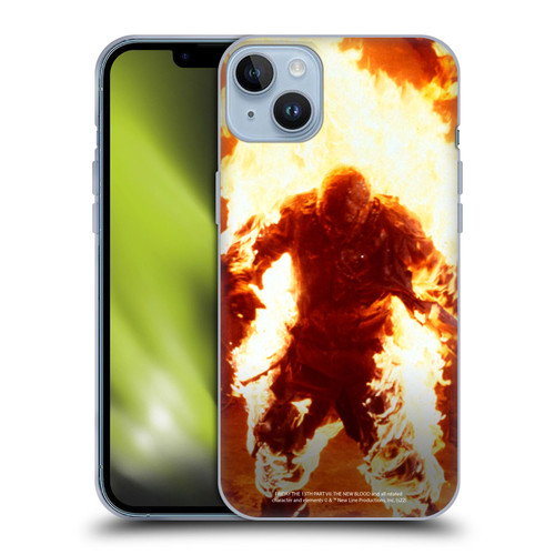Friday the 13th Part VII The New Blood Graphics Jason Voorhees On Fire Soft Gel Case for Apple iPhone 14 Plus