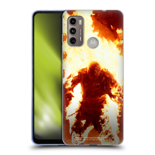 Friday the 13th Part VII The New Blood Graphics Jason Voorhees On Fire Soft Gel Case for Motorola Moto G60 / Moto G40 Fusion