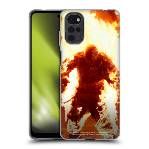 Friday the 13th Part VII The New Blood Graphics Jason Voorhees On Fire Soft Gel Case for Motorola Moto G22