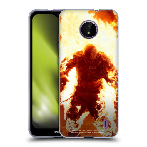 Friday the 13th Part VII The New Blood Graphics Jason Voorhees On Fire Soft Gel Case for Nokia C10 / C20