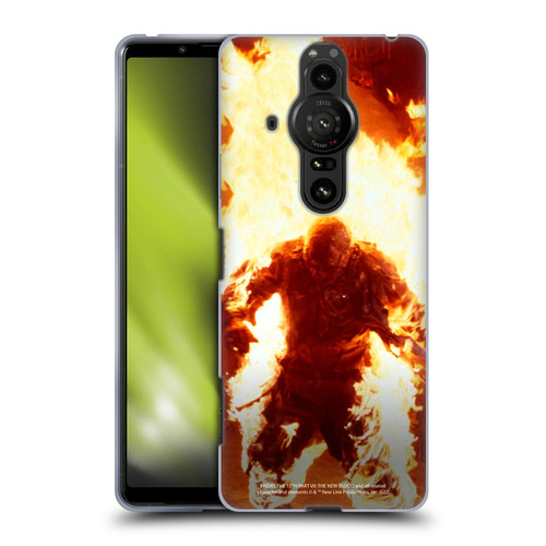 Friday the 13th Part VII The New Blood Graphics Jason Voorhees On Fire Soft Gel Case for Sony Xperia Pro-I