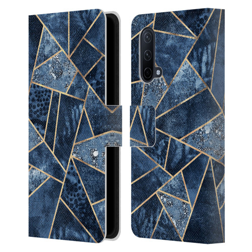 Elisabeth Fredriksson Stone Collection Blue Leather Book Wallet Case Cover For OnePlus Nord CE 5G