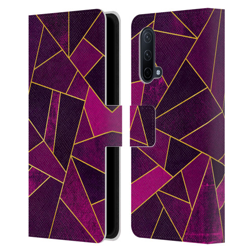 Elisabeth Fredriksson Stone Collection Purple Leather Book Wallet Case Cover For OnePlus Nord CE 5G