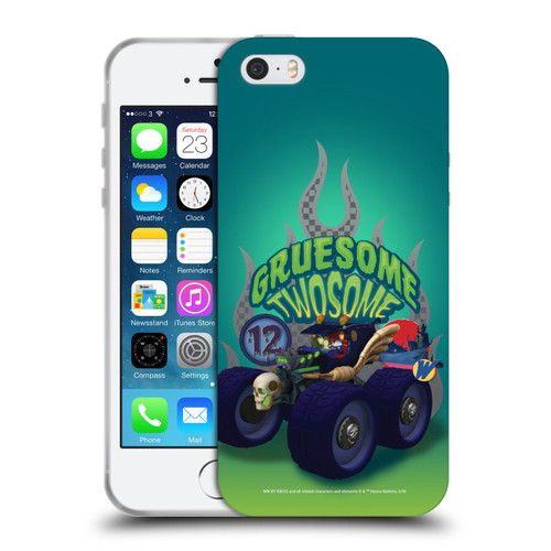 Wacky Races 2016 Graphics Gruesome Twosome Soft Gel Case for Apple iPhone 5 / 5s / iPhone SE 2016