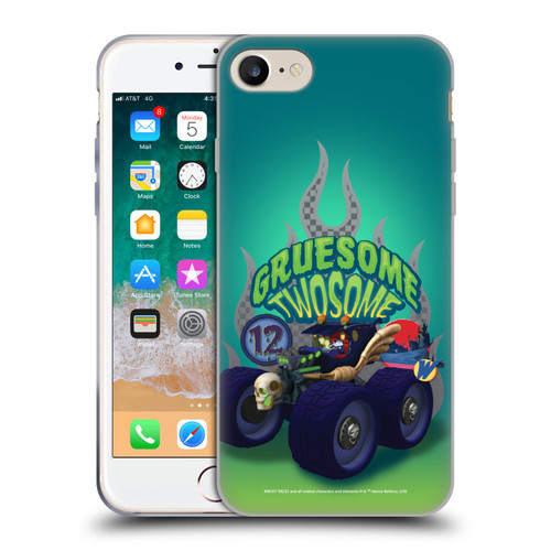 Wacky Races 2016 Graphics Gruesome Twosome Soft Gel Case for Apple iPhone 7 / 8 / SE 2020 & 2022