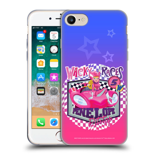 Wacky Races 2016 Graphics Penelope Pitstop Soft Gel Case for Apple iPhone 7 / 8 / SE 2020 & 2022