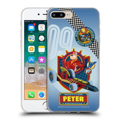 Wacky Races 2016 Graphics Peter Perfect Soft Gel Case for Apple iPhone 7 Plus / iPhone 8 Plus
