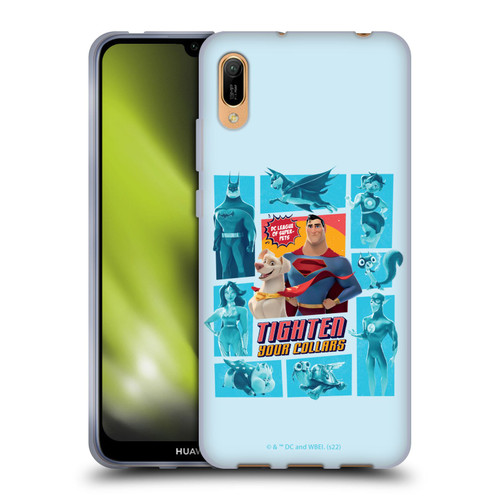 DC League Of Super Pets Graphics Tighten Your Collars Soft Gel Case for Huawei Y6 Pro (2019)