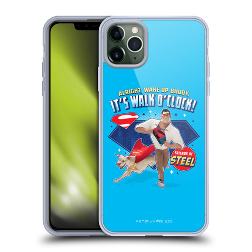 DC League Of Super Pets Graphics It's Walk O' Clock Soft Gel Case for Apple iPhone 11 Pro Max