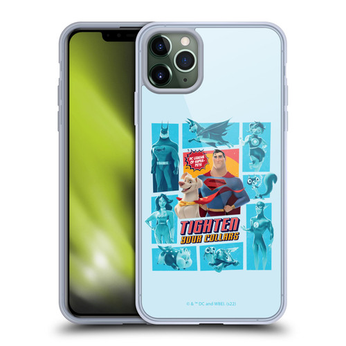 DC League Of Super Pets Graphics Tighten Your Collars Soft Gel Case for Apple iPhone 11 Pro Max