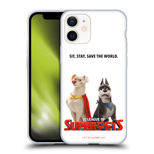 DC League Of Super Pets Graphics Characters 1 Soft Gel Case for Apple iPhone 12 Mini