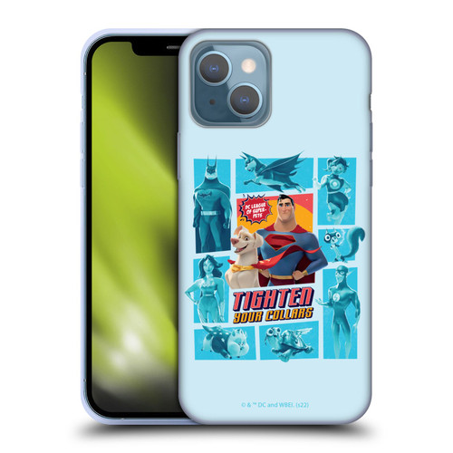 DC League Of Super Pets Graphics Tighten Your Collars Soft Gel Case for Apple iPhone 13