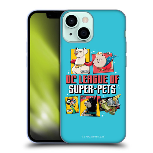 DC League Of Super Pets Graphics Characters 2 Soft Gel Case for Apple iPhone 13 Mini