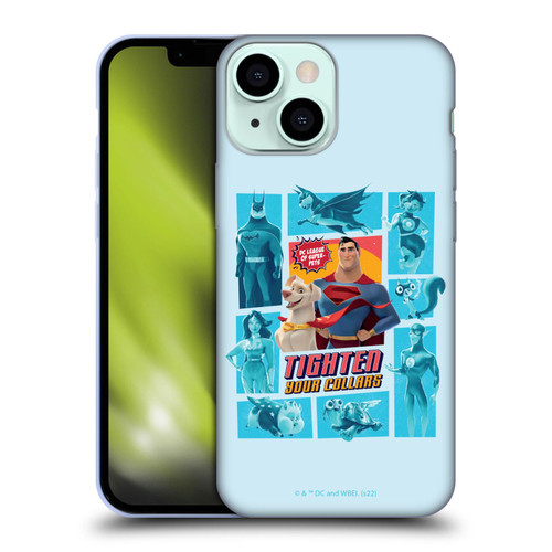 DC League Of Super Pets Graphics Tighten Your Collars Soft Gel Case for Apple iPhone 13 Mini