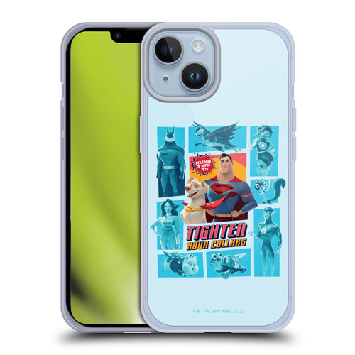 DC League Of Super Pets Graphics Tighten Your Collars Soft Gel Case for Apple iPhone 14