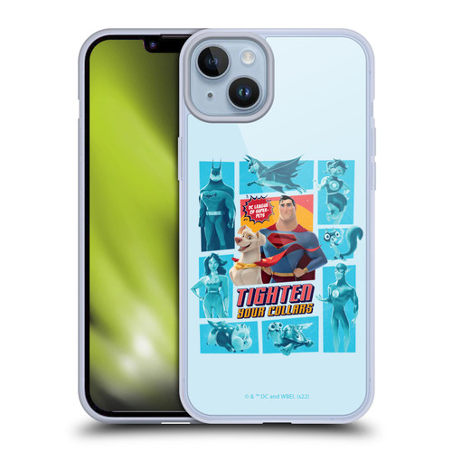 DC League Of Super Pets Graphics Tighten Your Collars Soft Gel Case for Apple iPhone 14 Plus