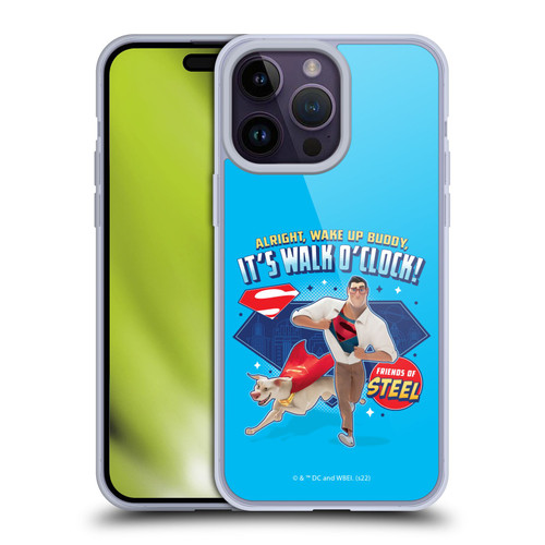 DC League Of Super Pets Graphics It's Walk O' Clock Soft Gel Case for Apple iPhone 14 Pro Max