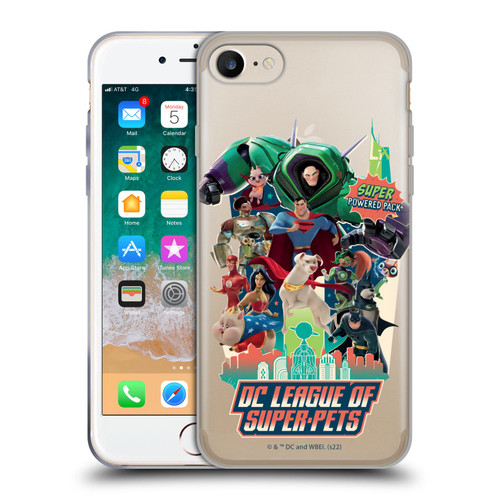 DC League Of Super Pets Graphics Super Powered Pack Soft Gel Case for Apple iPhone 7 / 8 / SE 2020 & 2022