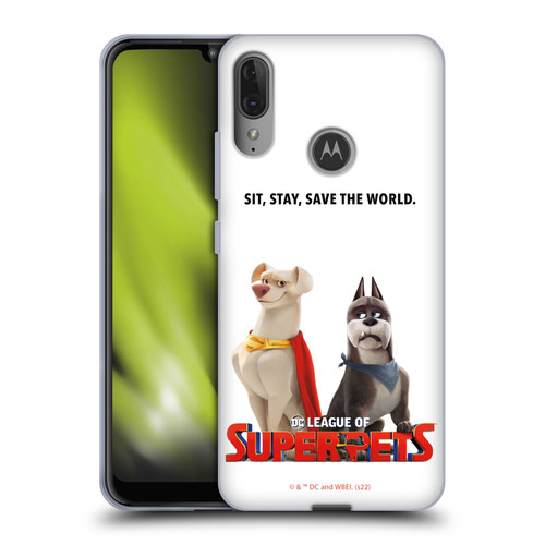DC League Of Super Pets Graphics Characters 1 Soft Gel Case for Motorola Moto E6 Plus