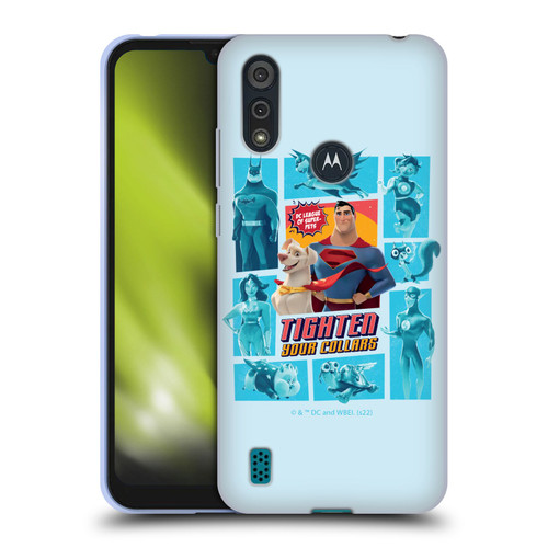 DC League Of Super Pets Graphics Tighten Your Collars Soft Gel Case for Motorola Moto E6s (2020)