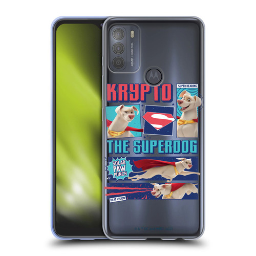 DC League Of Super Pets Graphics Krypto The Superdog Soft Gel Case for Motorola Moto G50