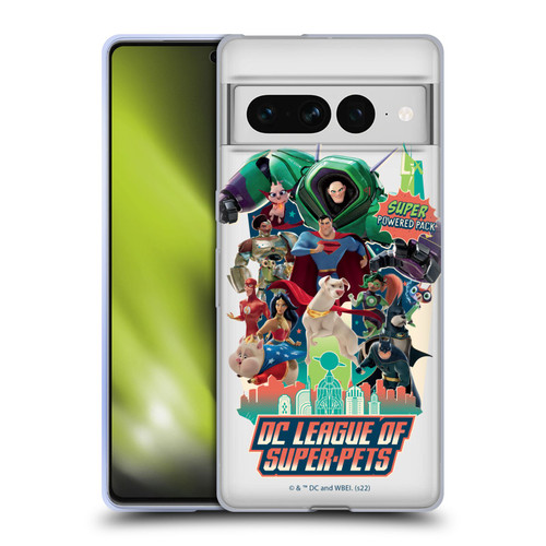 DC League Of Super Pets Graphics Super Powered Pack Soft Gel Case for Google Pixel 7 Pro