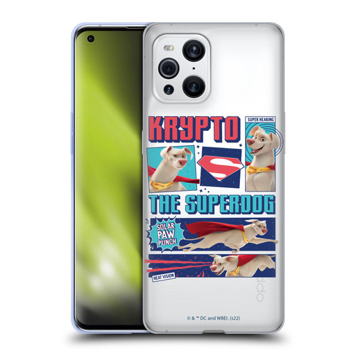 DC League Of Super Pets Graphics Krypto The Superdog Soft Gel Case for OPPO Find X3 / Pro