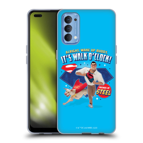 DC League Of Super Pets Graphics It's Walk O' Clock Soft Gel Case for OPPO Reno 4 5G
