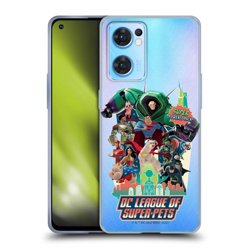 DC League Of Super Pets Graphics Super Powered Pack Soft Gel Case for OPPO Reno7 5G / Find X5 Lite