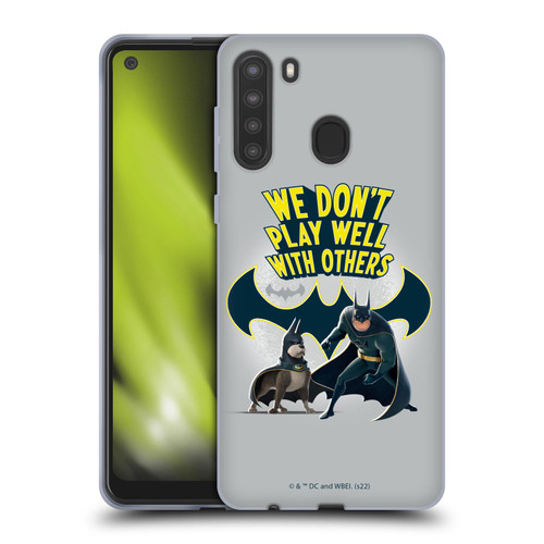 DC League Of Super Pets Graphics We Don't Play Well With Others Soft Gel Case for Samsung Galaxy A21 (2020)