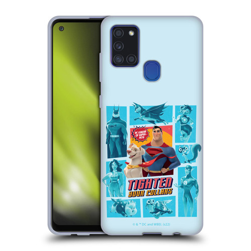 DC League Of Super Pets Graphics Tighten Your Collars Soft Gel Case for Samsung Galaxy A21s (2020)