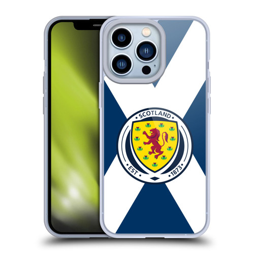 Scotland National Football Team Logo 2 Scotland Flag Soft Gel Case for Apple iPhone 13 Pro