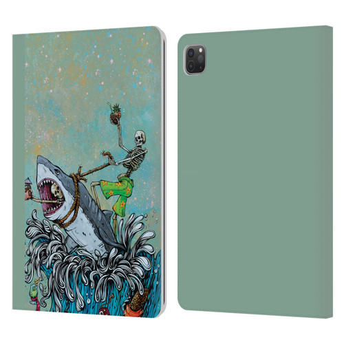 David Lozeau Colourful Art Surfing Leather Book Wallet Case Cover For Apple iPad Pro 11 2020 / 2021 / 2022